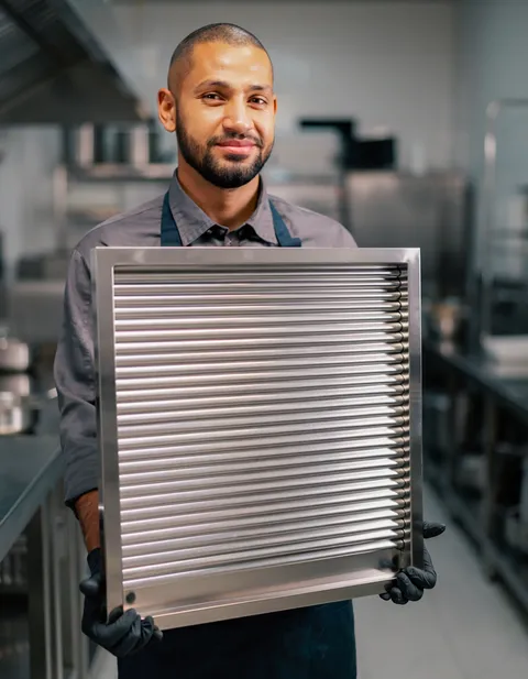 baffle filter cleaning