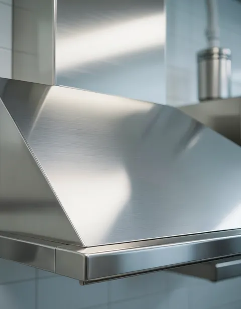 Technician performing emergency grease removal on a kitchen hood