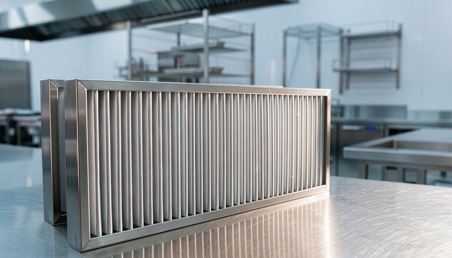 Baffle filters in a commercial kitchen hood